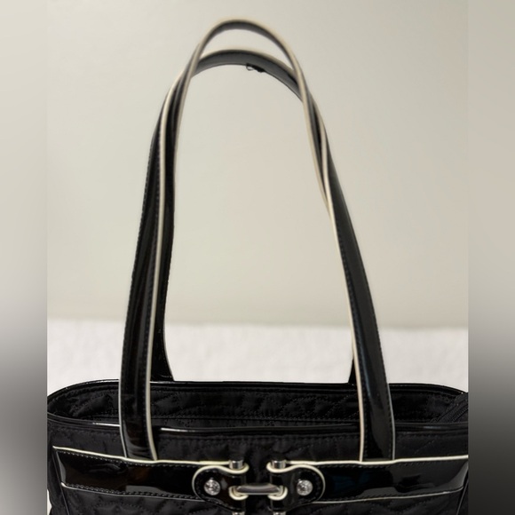 🖤 Vera Bradley Mon Cheri Black Quilted Tote Bag - Discontinued - Picture 12 of 14